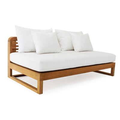 wayfair teak chaise lounge